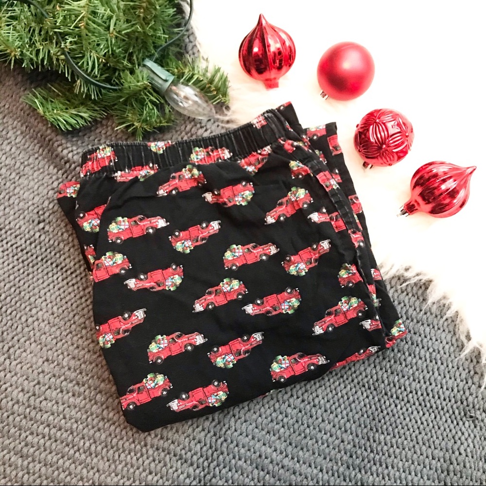 Polo Ralph Lauren Christmas Truck Black PJ Bottoms